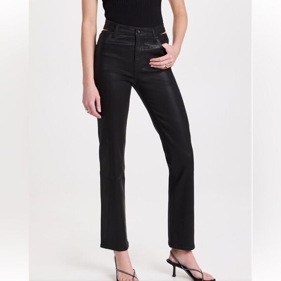 Jonathan Simkhai Amelia cut out black jeans coated pants Standard NWT 29 - Picture 7 of 12